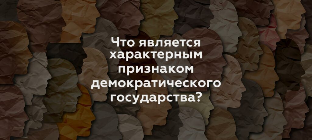 Что является характерным признаком демократического государства?