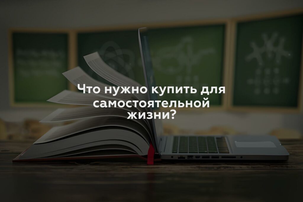 Что нужно купить для самостоятельной жизни?