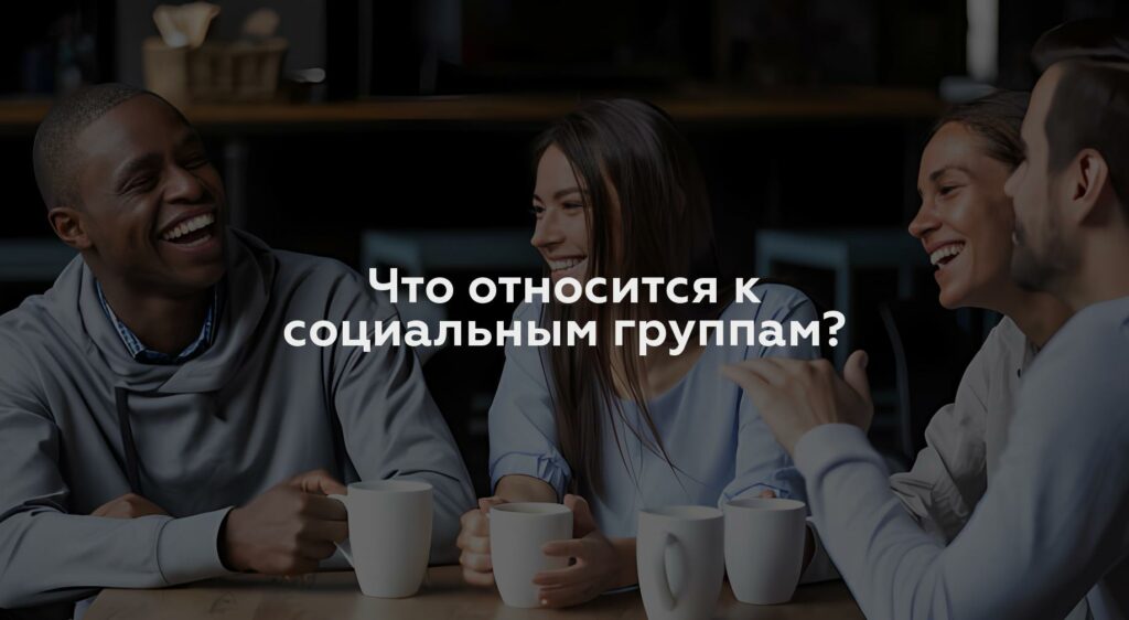 Что относится к социальным группам?