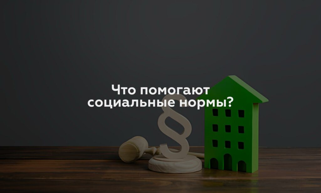 Что помогают социальные нормы?