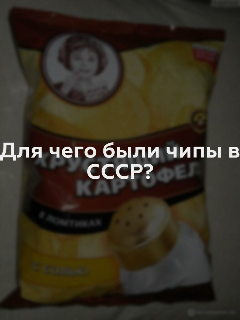 Для чего были чипы в СССР?