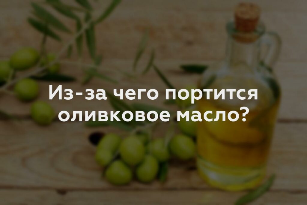 Из-за чего портится оливковое масло?