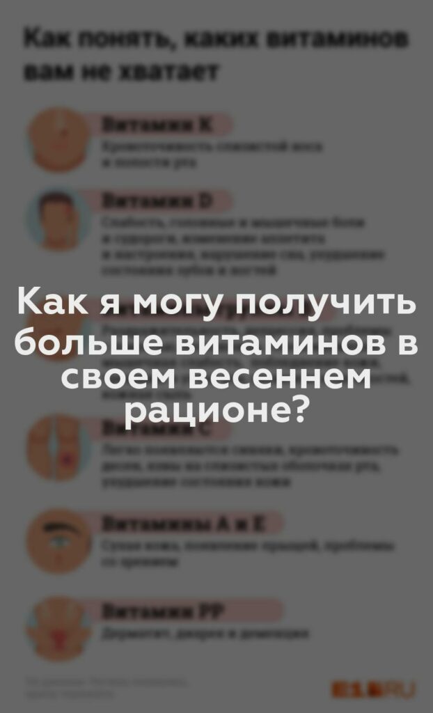 Как я могу получить больше витаминов в своем весеннем рационе?