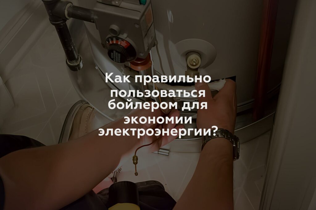 Как правильно пользоваться бойлером для экономии электроэнергии?