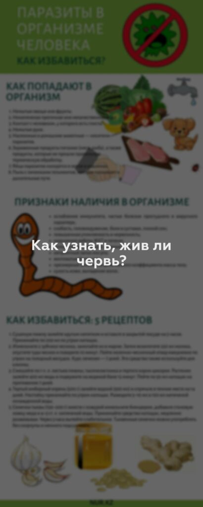 Как узнать, жив ли червь?