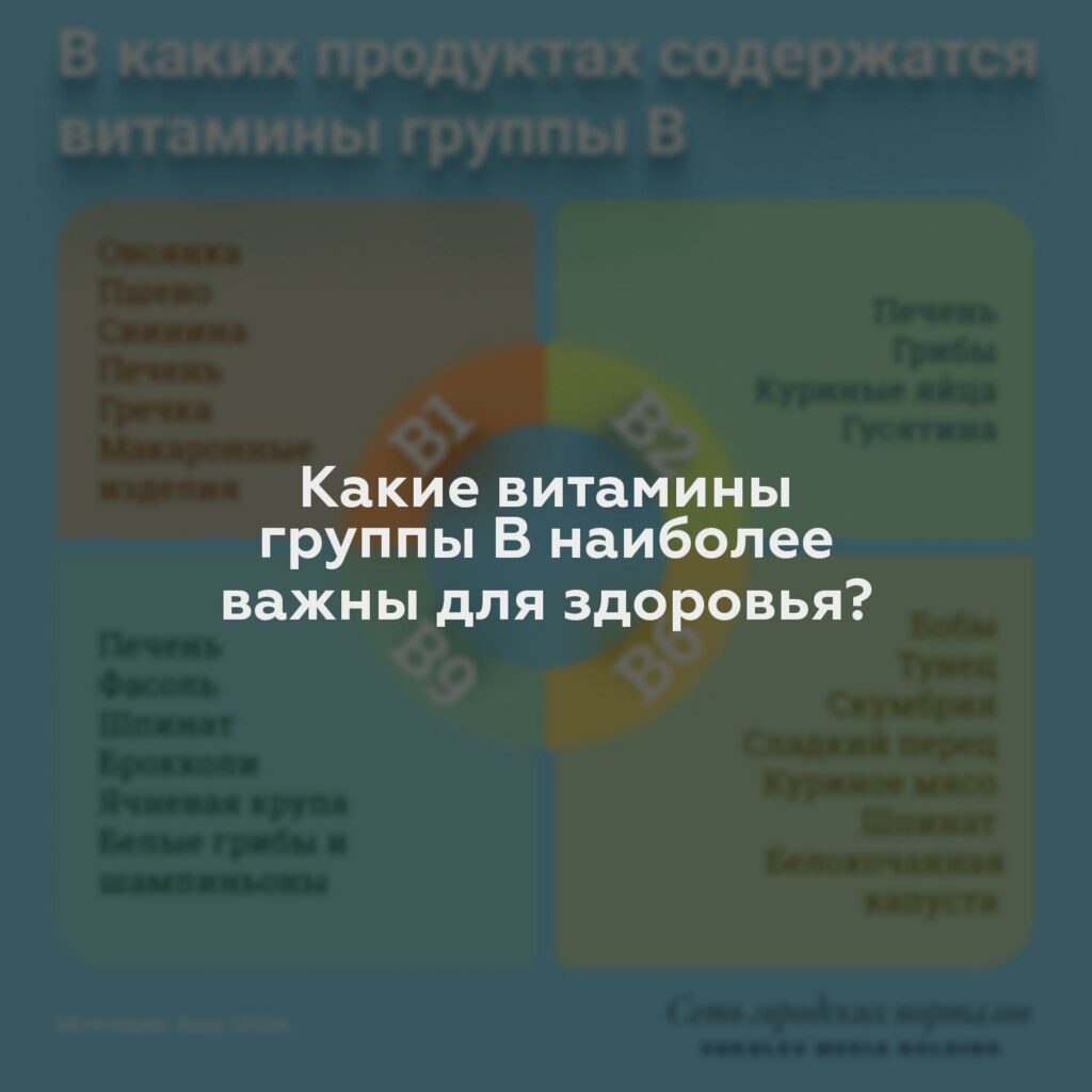 Какие витамины группы В наиболее важны для здоровья?