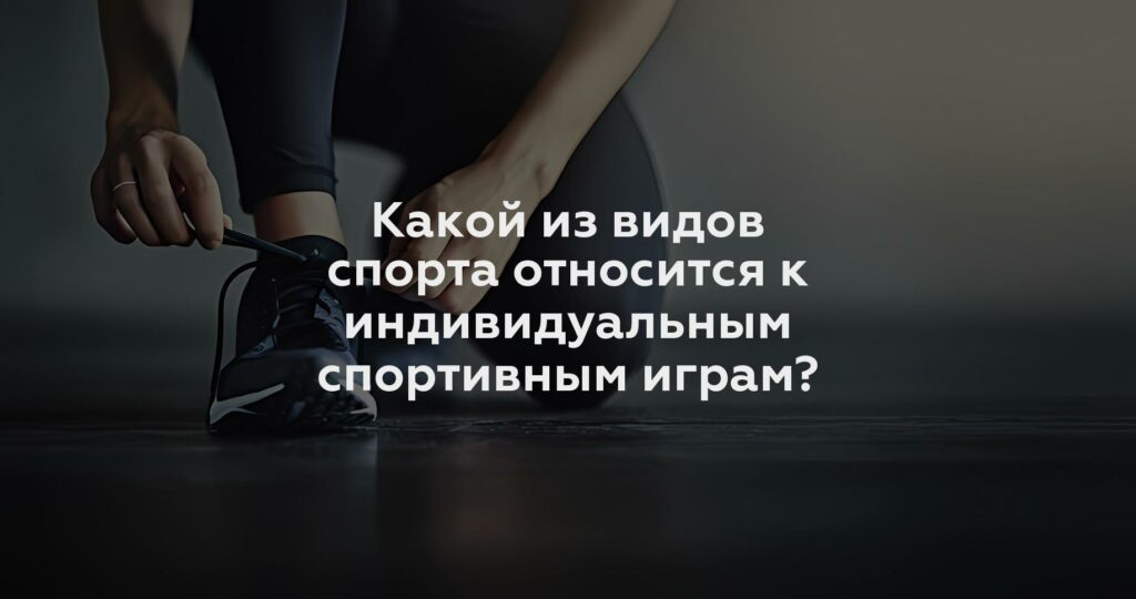 Какой из видов спорта относится к индивидуальным спортивным играм?