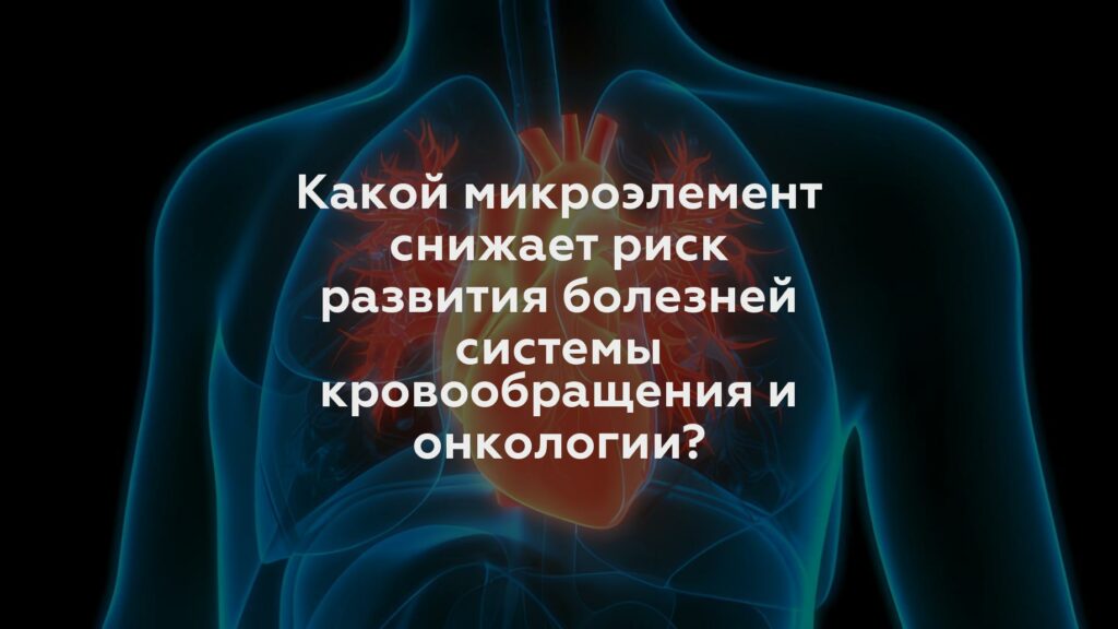 Какой микроэлемент снижает риск развития болезней системы кровообращения и онкологии?