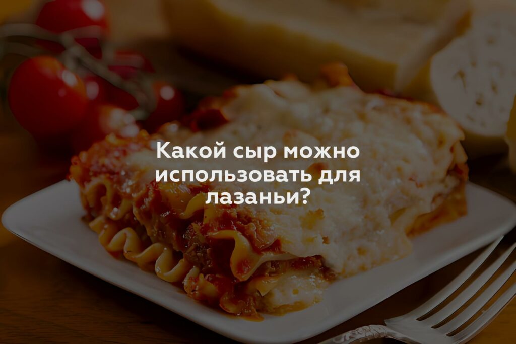 Какой сыр можно использовать для лазаньи?