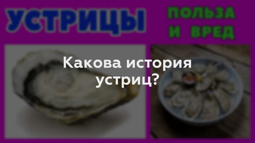 Какова история устриц?