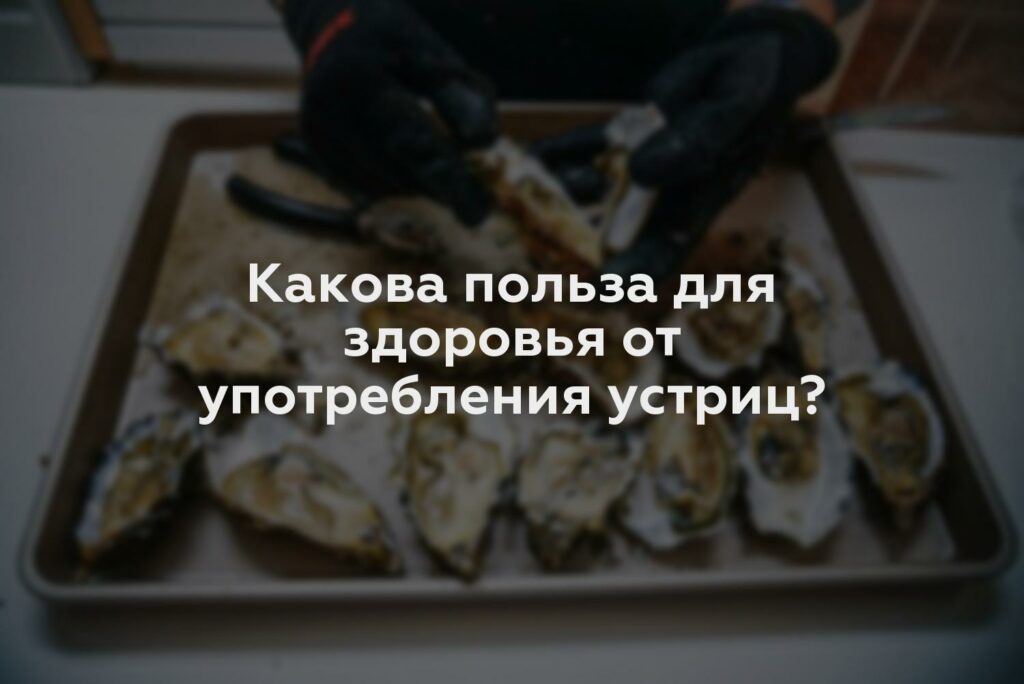 Какова польза для здоровья от употребления устриц?