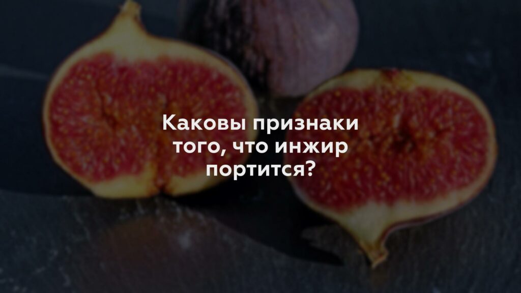 Каковы признаки того, что инжир портится?