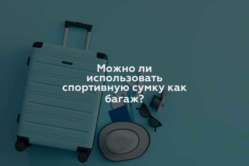 Можно ли использовать спортивную сумку как багаж?