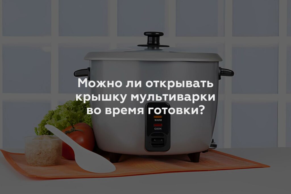 Можно ли открывать крышку мультиварки во время готовки?