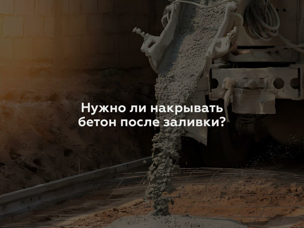 Нужно ли накрывать бетон после заливки?