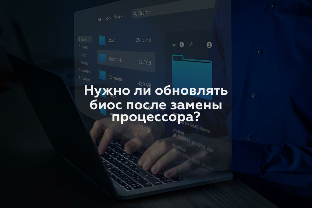 Нужно ли обновлять биос после замены процессора?