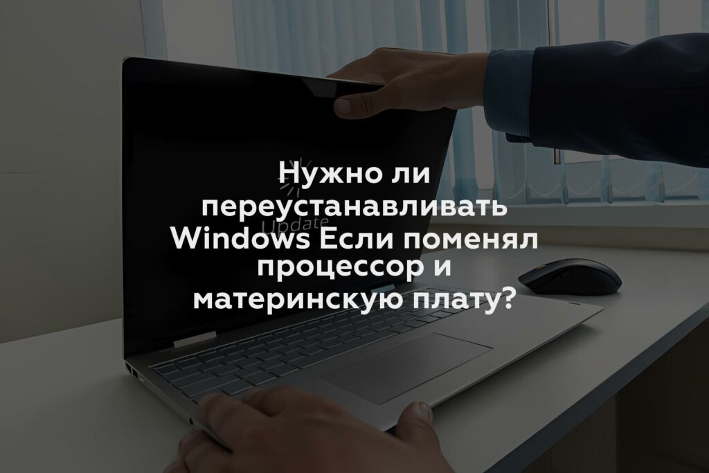 Нужно ли переустанавливать Windows Если поменял процессор и материнскую плату?