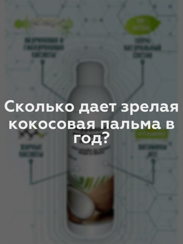 Сколько дает зрелая кокосовая пальма в год?