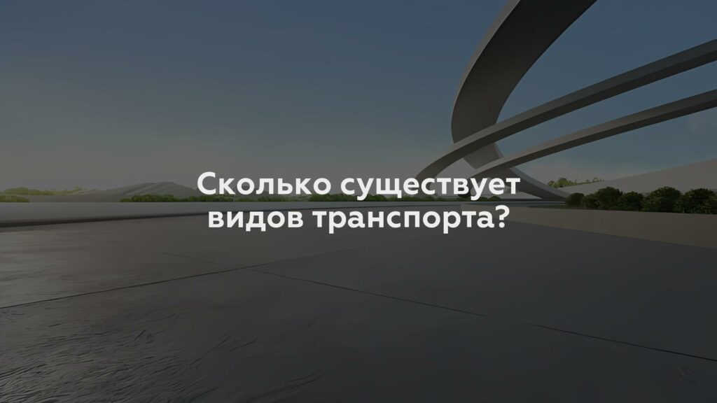 Сколько существует видов транспорта?