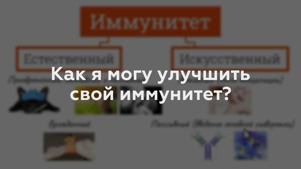 Как я могу улучшить свой иммунитет?