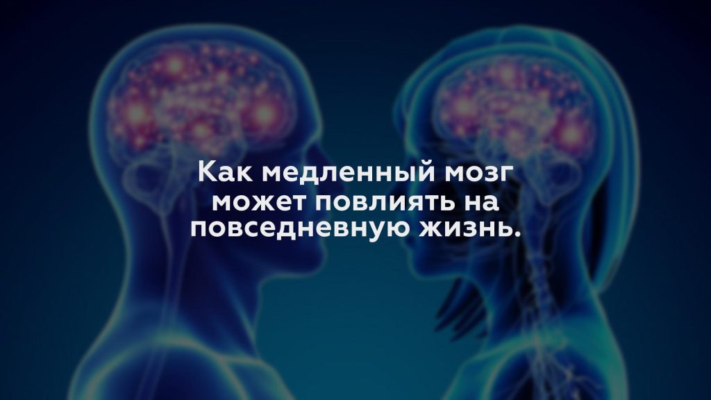 Как медленный мозг может повлиять на повседневную жизнь.