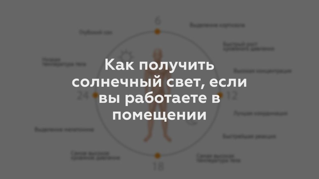 Как получить солнечный свет, если вы работаете в помещении