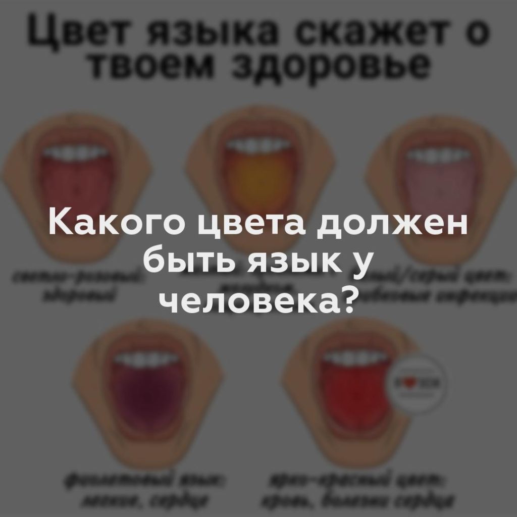 Какого цвета должен быть язык у человека?