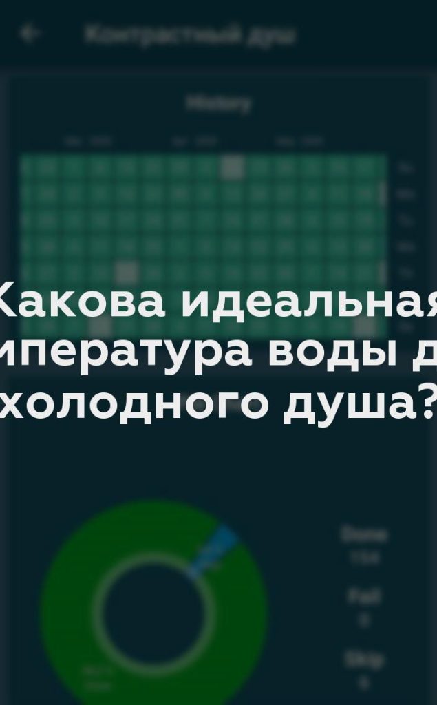 Какова идеальная температура воды для холодного душа?