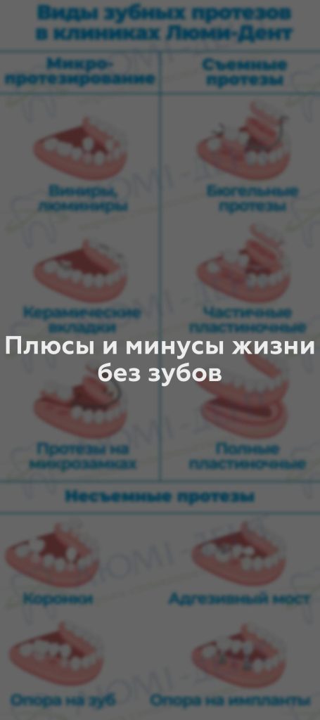 Плюсы и минусы жизни без зубов