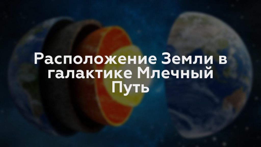 Расположение Земли в галактике Млечный Путь