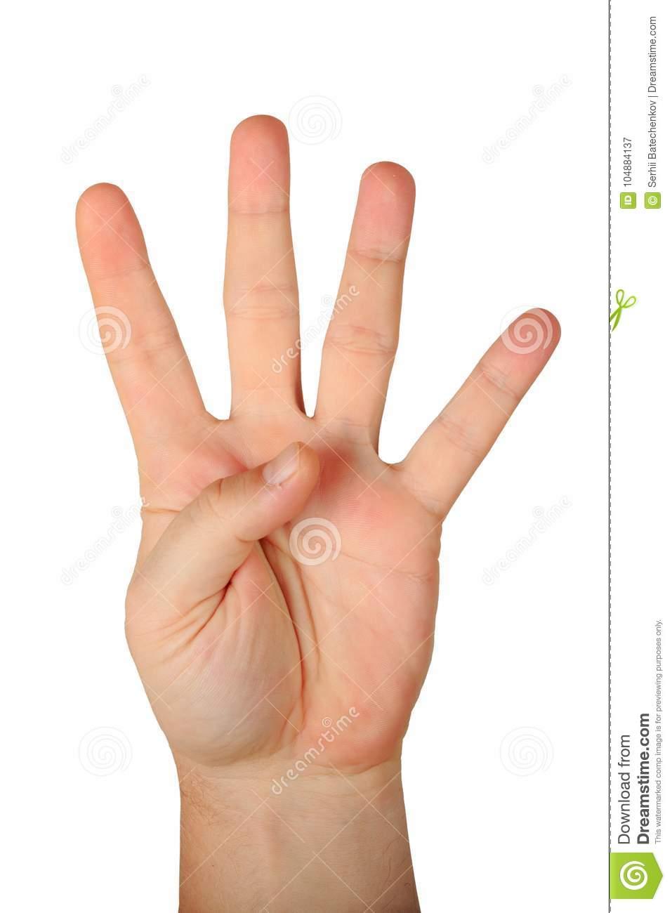 Что означает 4 пальца без большого?